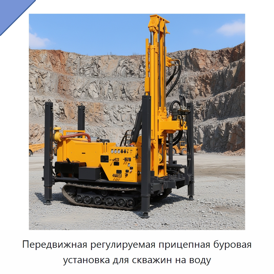 Передвижная регулируемая прицепная буровая установка для скважин на воду — Горнодобывающее оборудование