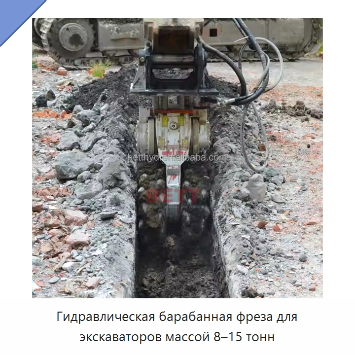 Гидравлическая барабанная фреза для экскаваторов массой 8–15 тонн — Запчасти для строительной техники