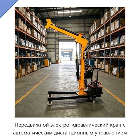 Передвижной электрогидравлический кран с автоматическим дистанционным управлением