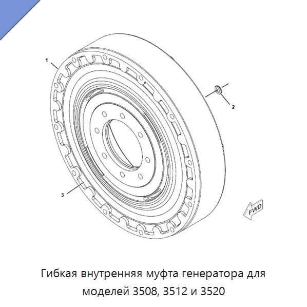 Гибкая внутренняя муфта генератора для моделей 3508, 3512 и 3520 — Запчасти для строительной техники