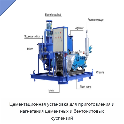 Цементационная установка для приготовления и нагнетания цементных и бентонитовых суспензий