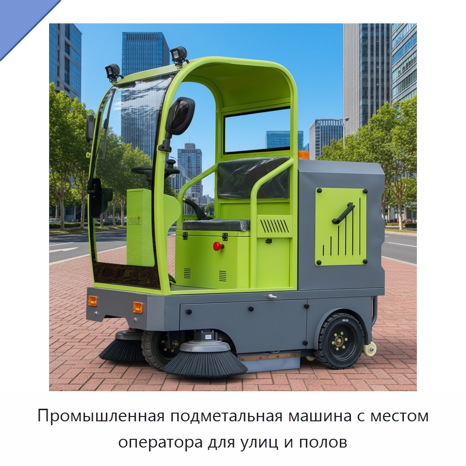Промышленная подметальная машина с местом оператора для улиц и полов — Подметальные машины