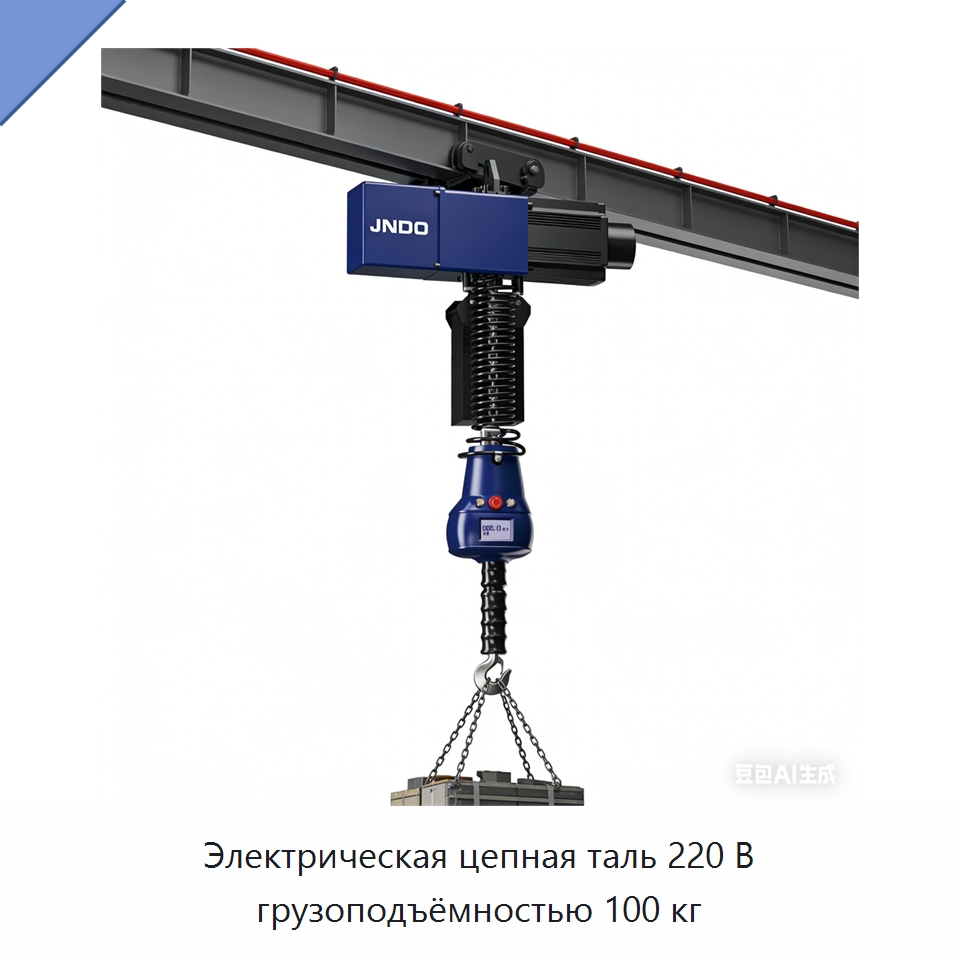 Электрическая цепная таль 220 В грузоподъёмностью 100 кг — Электротали