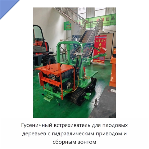 Гусеничный встряхиватель для плодовых деревьев с гидравлическим приводом и сборным зонтом