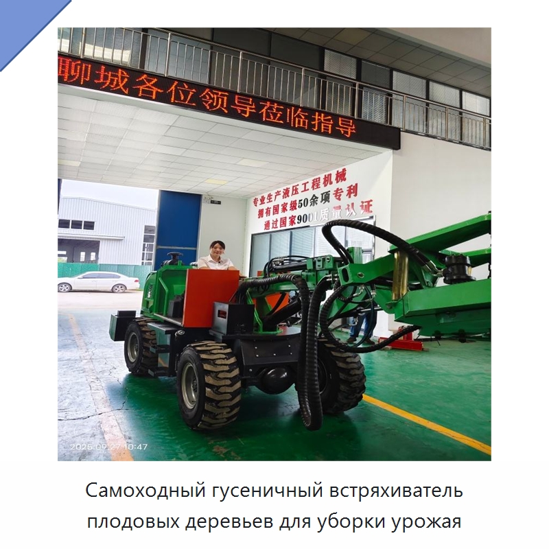 Самоходный гусеничный встряхиватель плодовых деревьев для уборки урожая — Комбайны