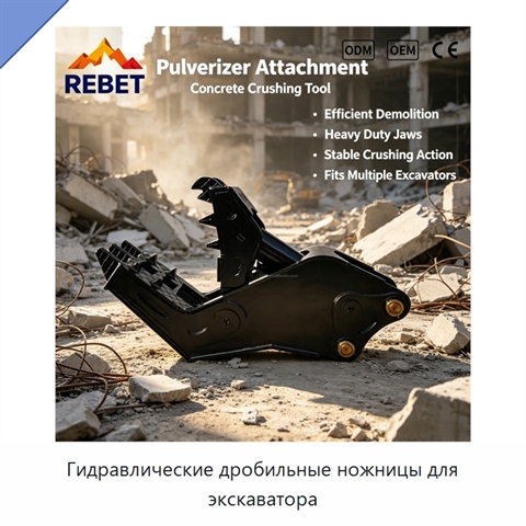 Гидравлические дробильные ножницы для экскаватора