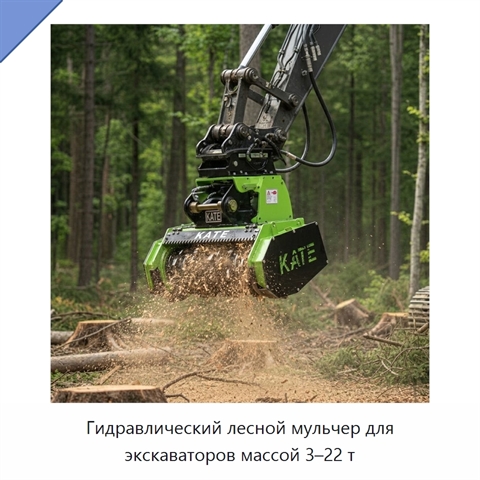 Гидравлический лесной мульчер для экскаваторов массой 3–22 т