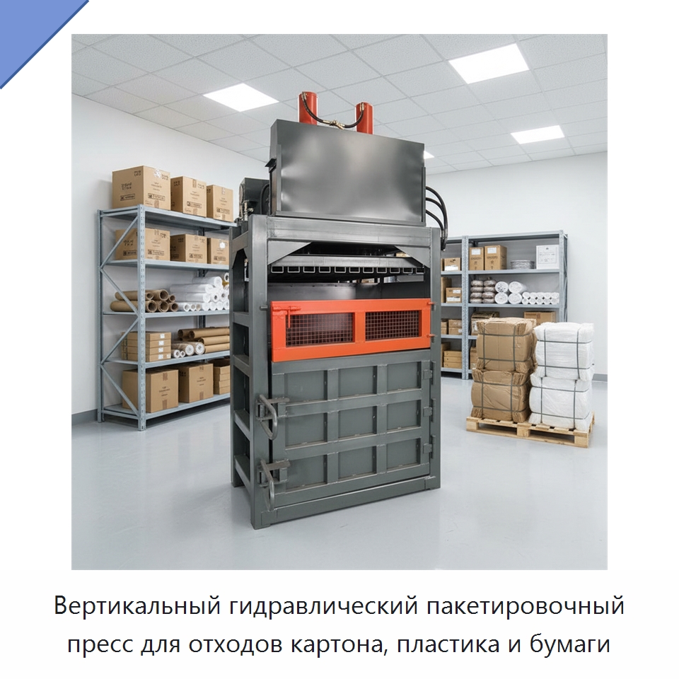 Вертикальный гидравлический пакетировочный пресс для отходов картона, пластика и бумаги — Пакетировочные прессы