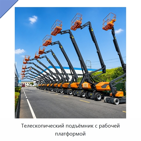Телескопический подъёмник с рабочей платформой
