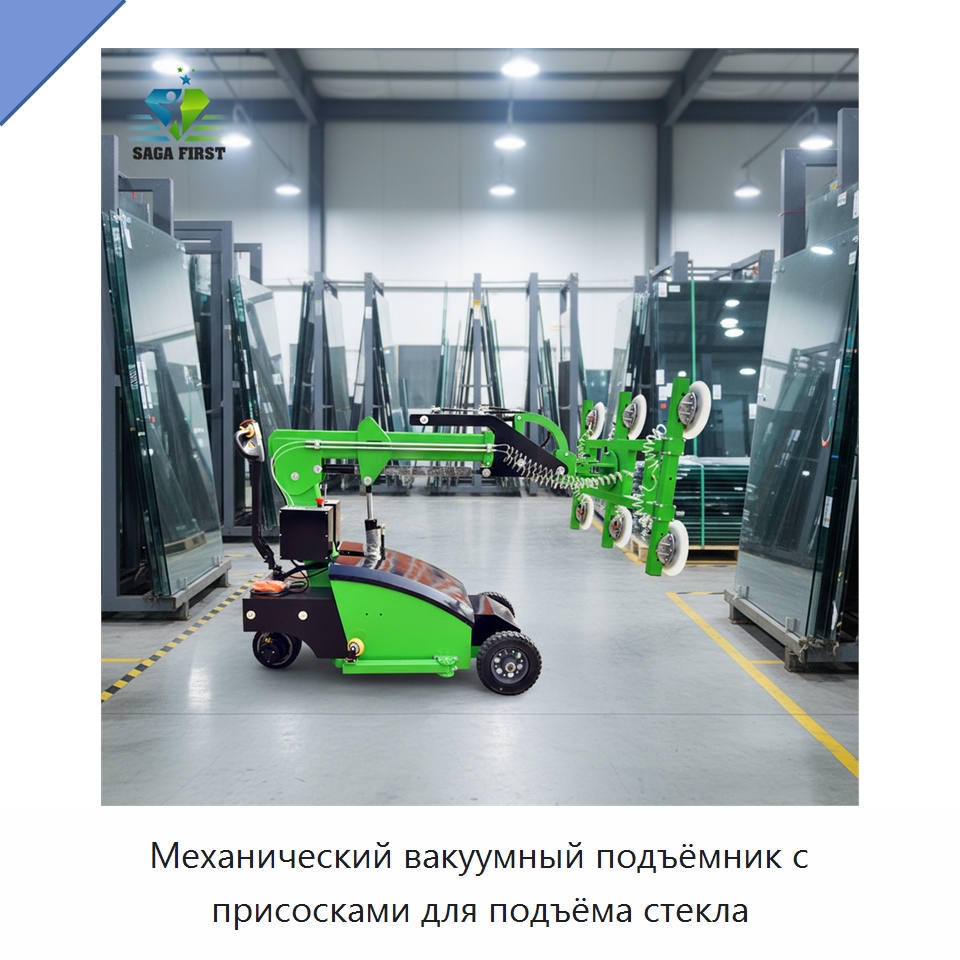 Механический вакуумный подъёмник с присосками для подъёма стекла — Вакуумные грузозахваты