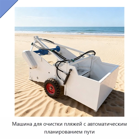 Машина для очистки пляжей с автоматическим планированием пути
