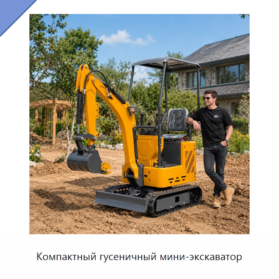 Компактный гусеничный мини-экскаватор — Землеройная техника