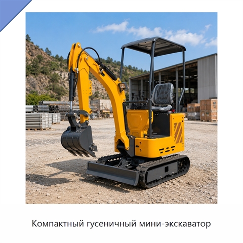Компактный гусеничный мини-экскаватор