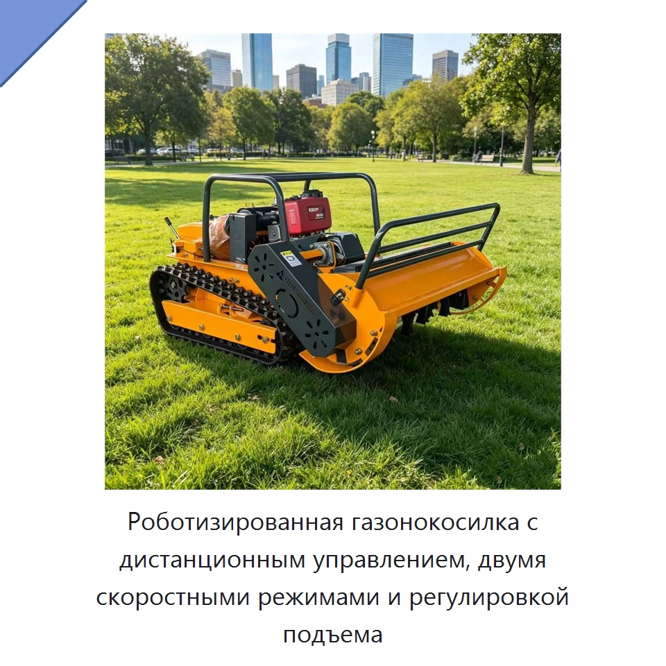 Роботизированная газонокосилка с дистанционным управлением, двумя скоростными режимами и регулировкой подъема — Газонокосилки
