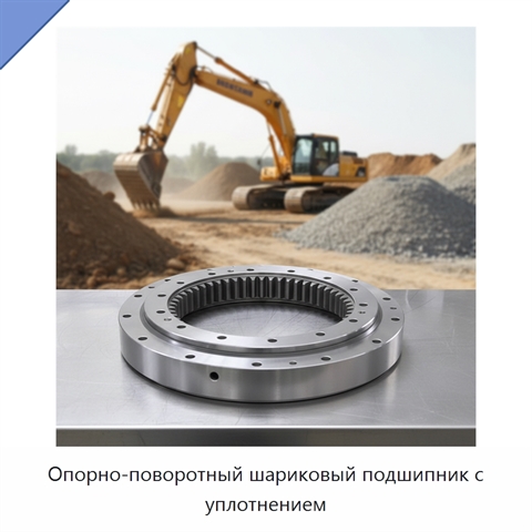 Опорно-поворотный шариковый подшипник с уплотнением