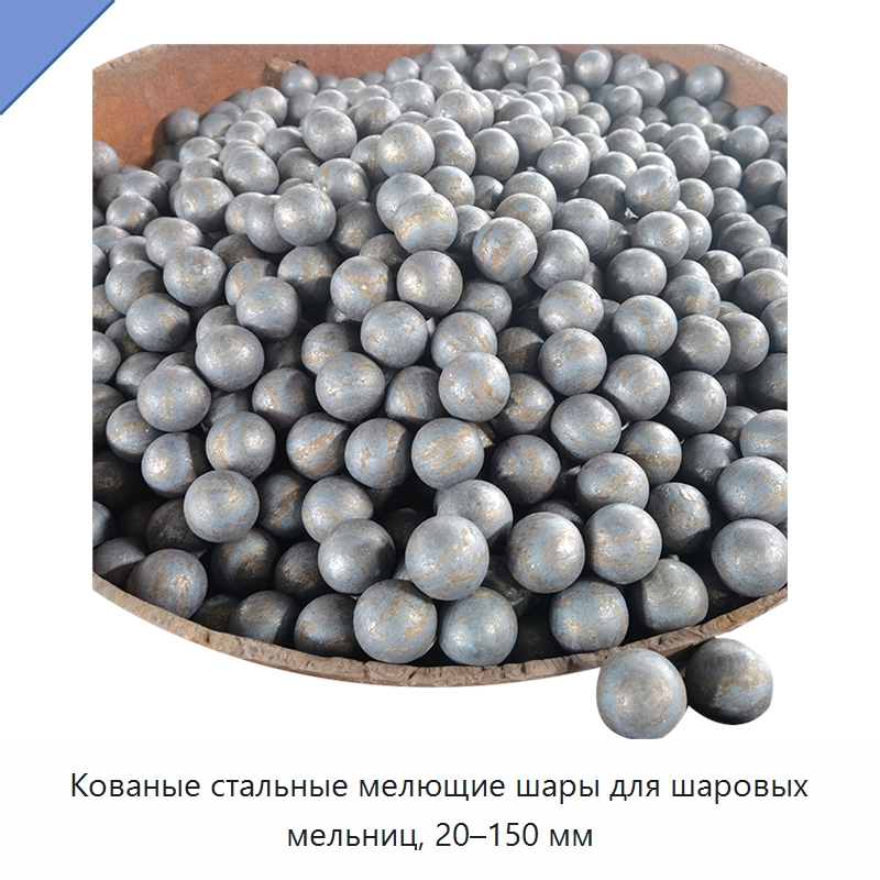 Кованые стальные мелющие шары для шаровых мельниц, 20–150 мм — Ковка