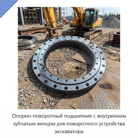 Опорно-поворотный подшипник с внутренним зубчатым венцом для поворотного устройства экскаватора