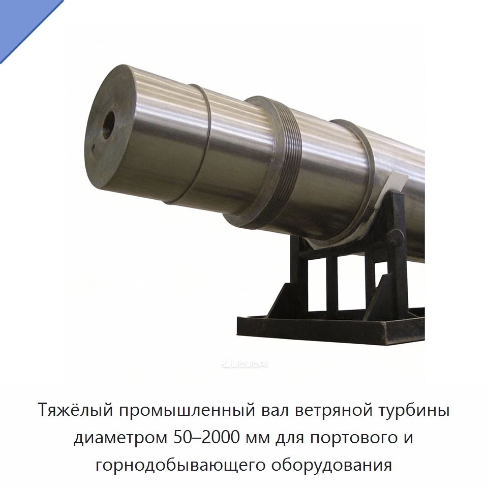Тяжёлый промышленный вал ветряной турбины диаметром 50–2000 мм для портового и горнодобывающего оборудования — Валы