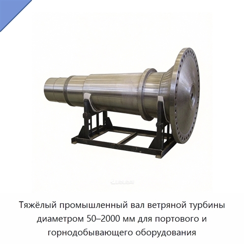 Тяжёлый промышленный вал ветряной турбины диаметром 50–2000 мм для портового и горнодобывающего оборудования