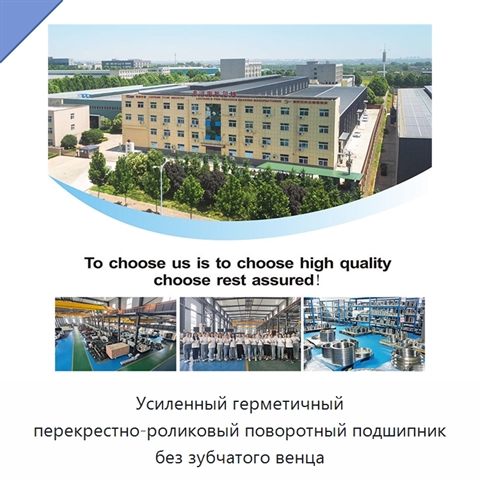 Усиленный герметичный перекрестно-роликовый поворотный подшипник без зубчатого венца