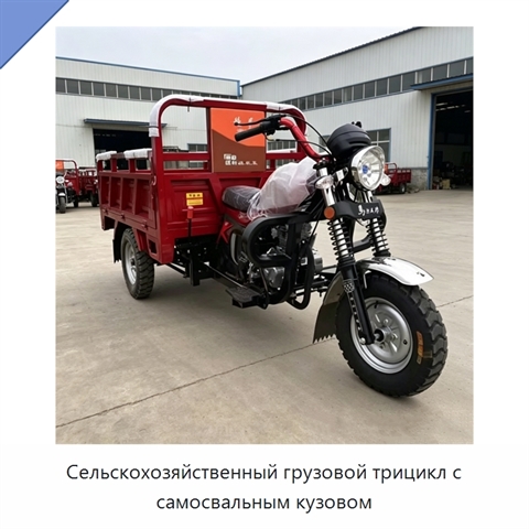Сельскохозяйственный грузовой трицикл с самосвальным кузовом