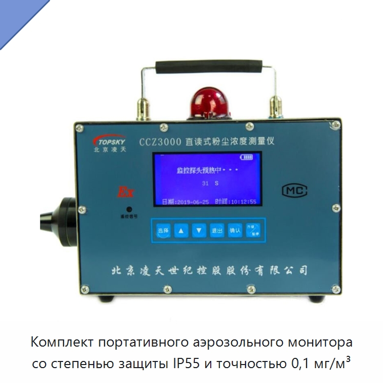 Комплект портативного аэрозольного монитора со степенью защиты IP55 и точностью 0,1 мг/м³ — Испытательное оборудование