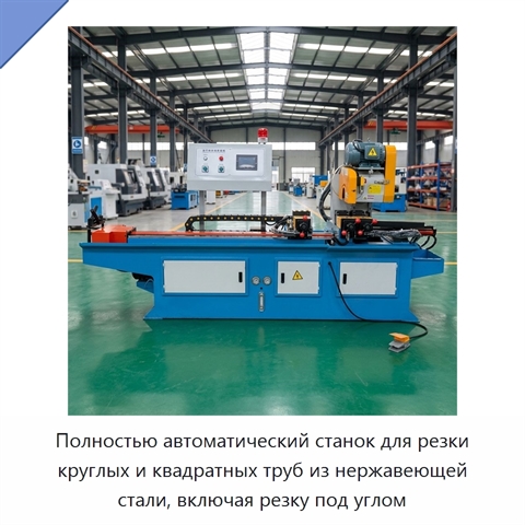 Полностью автоматический станок для резки круглых и квадратных труб из нержавеющей стали, включая резку под углом