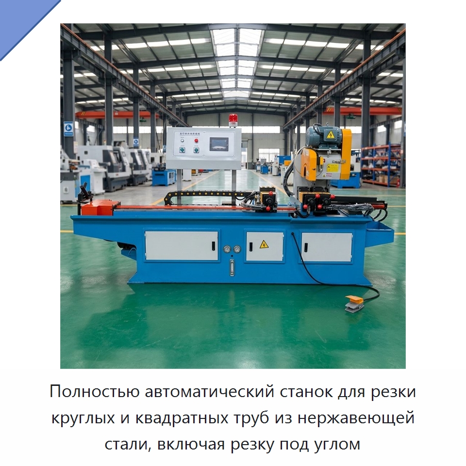 Полностью автоматический станок для резки круглых и квадратных труб из нержавеющей стали, включая резку под углом — Станки для обработки труб