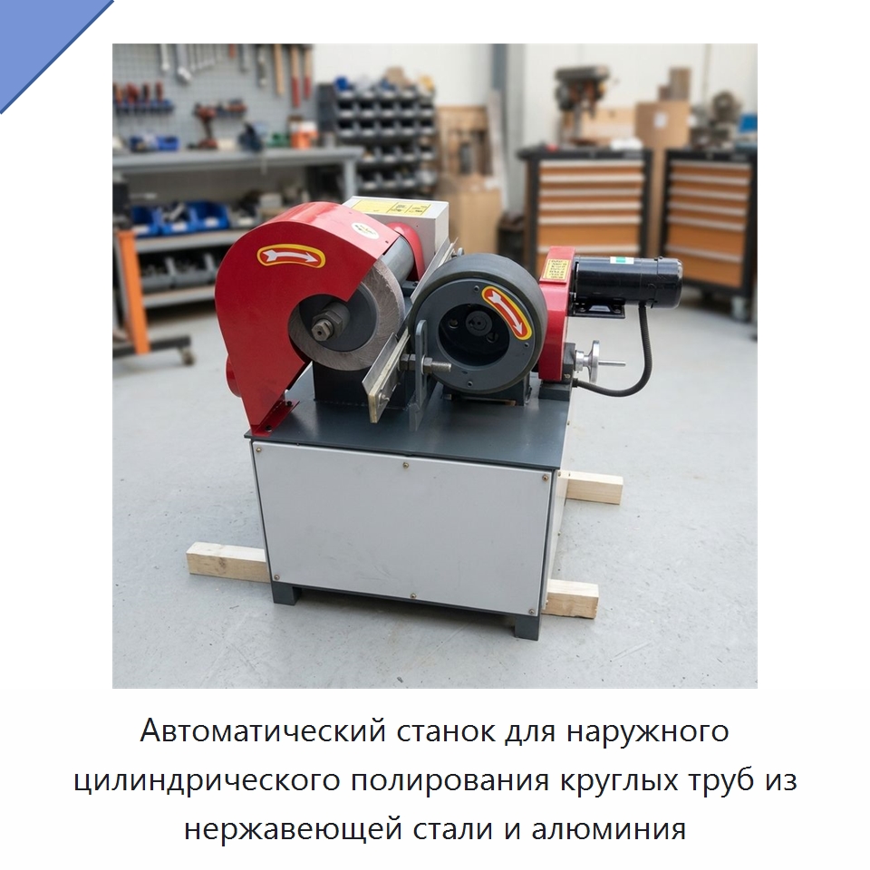 Автоматический станок для наружного цилиндрического полирования круглых труб из нержавеющей стали и алюминия — Полировальные станки по металлу