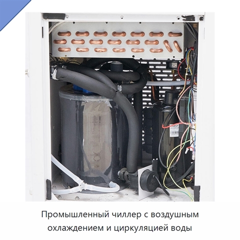 Промышленный чиллер с воздушным охлаждением и циркуляцией воды