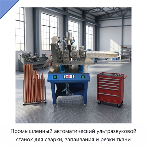Промышленный автоматический ультразвуковой станок для сварки, запаивания и резки ткани