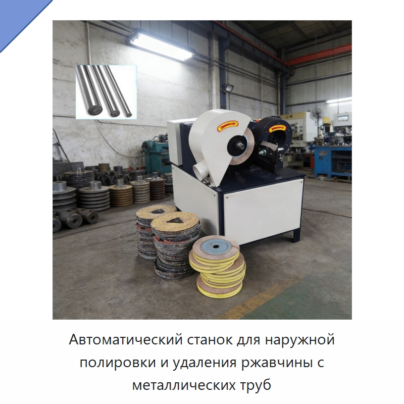 Автоматический станок для наружной полировки и удаления ржавчины с металлических труб — Специальная строительная техника