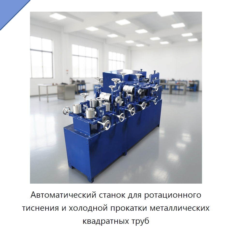Автоматический станок для ротационного тиснения квадратных металлических труб методом холодной прокатки — Специальные машины и промышленное оборудование