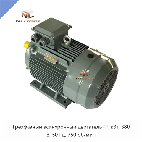 Трёхфазный асинхронный двигатель 11 кВт, 380 В, 50 Гц, 750 об/мин