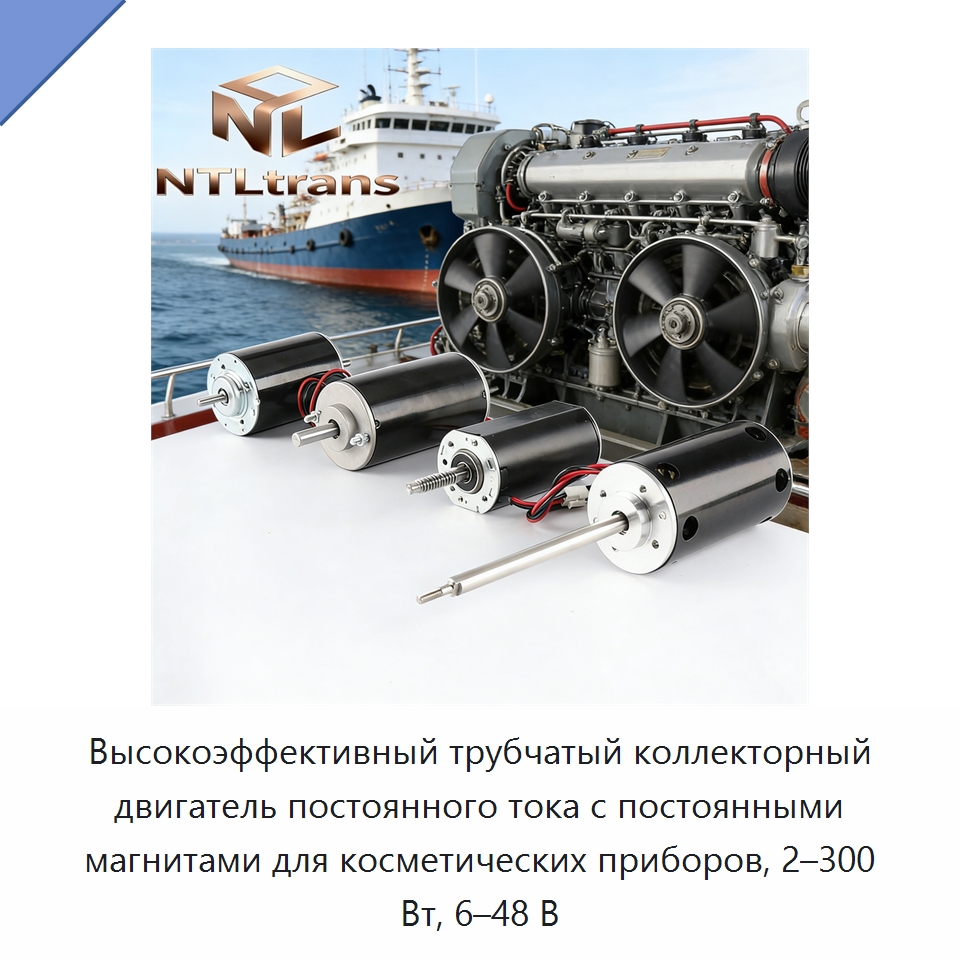 Высокоэффективный трубчатый коллекторный двигатель постоянного тока с постоянными магнитами для косметических приборов, 2–300 Вт, 6–48 В — Электродвигатели постоянного тока