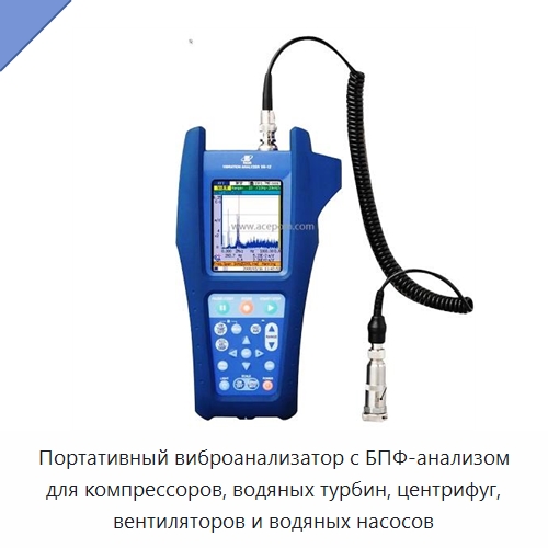 Портативный виброанализатор с БПФ-анализом для компрессоров, водяных турбин, центрифуг, вентиляторов и водяных насосов — Испытательные приборы
