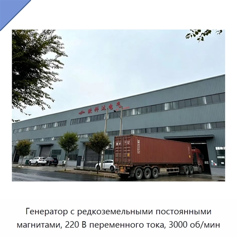 Генератор с редкоземельными постоянными магнитами, 220 В переменного тока, 3000 об/мин
