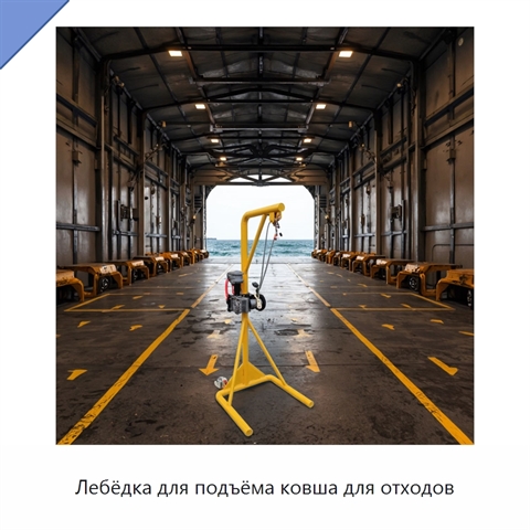 Лебёдка для подъёма ковша для отходов
