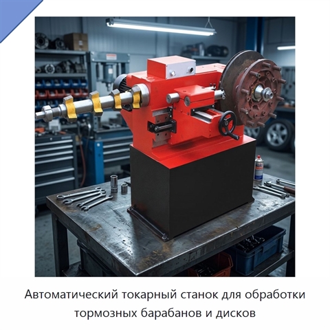 Автоматический токарный станок для обработки тормозных барабанов и дисков