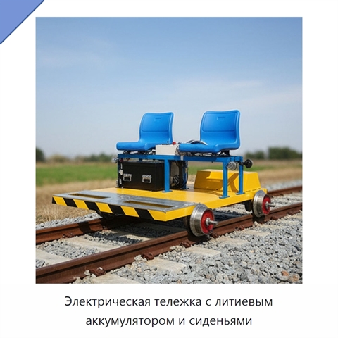 Электрическая тележка с литиевым аккумулятором и сиденьями
