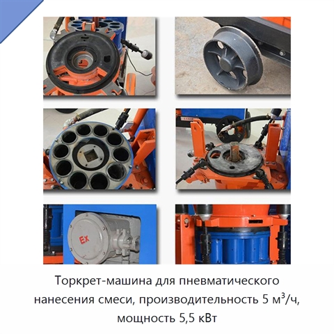 Машина мокрого торкретирования бетонной смеси