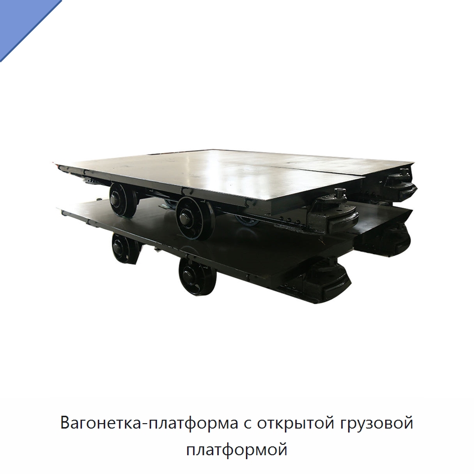 Вагонетка-платформа с открытой грузовой платформой — Горнодобывающее оборудование