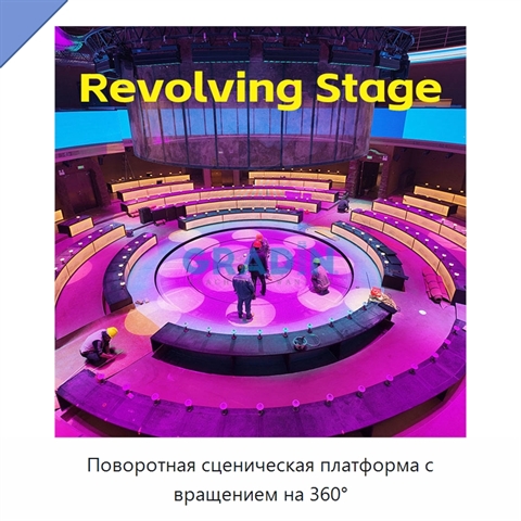 Поворотная сценическая платформа с вращением на 360°