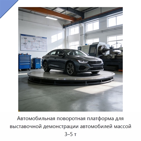 Автомобильная поворотная платформа для выставочной демонстрации автомобилей массой 3–5 т