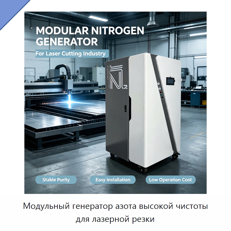 Модульный генератор азота высокой чистоты для лазерной резки — Промышленное оборудование
