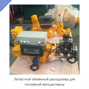 Лопастной объёмный расходомер для топливной автоцистерны