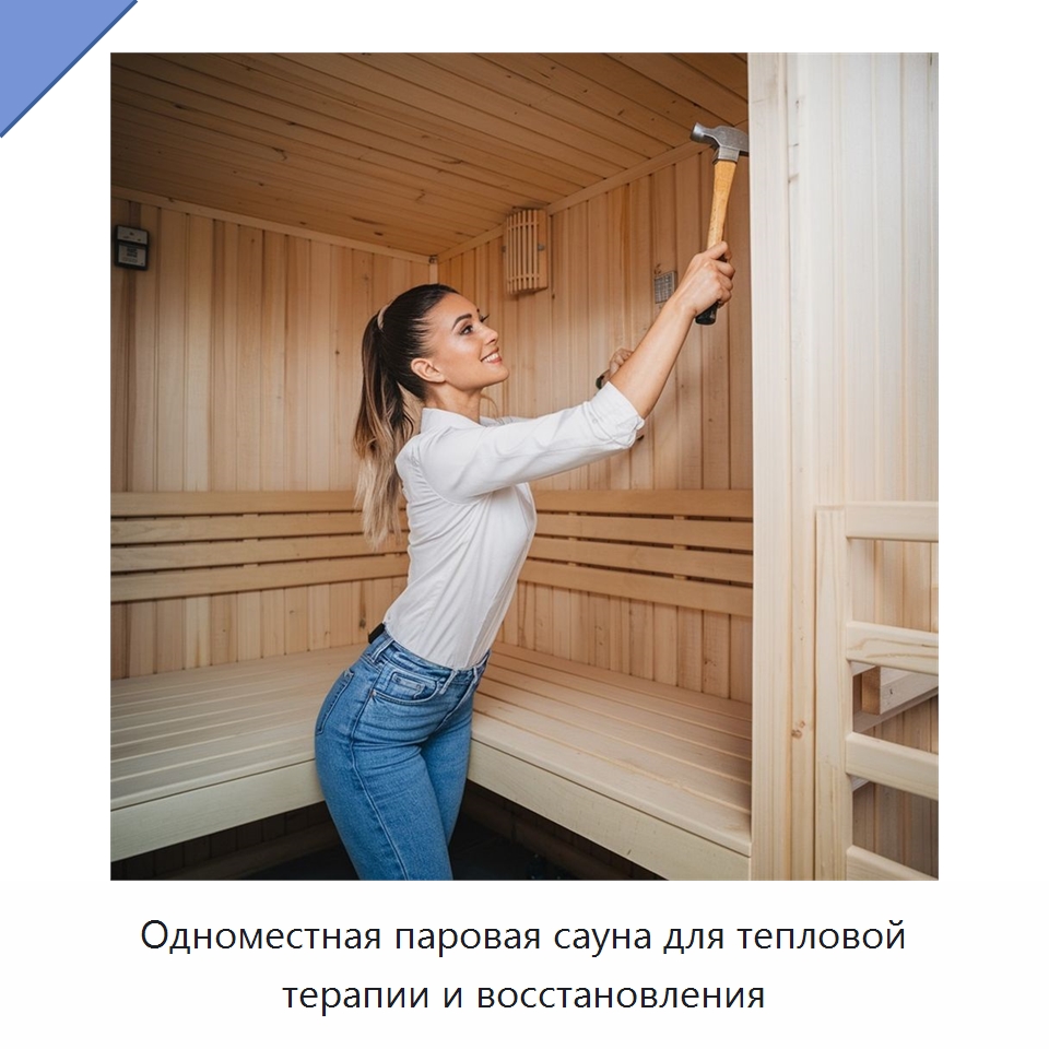 Одноместная паровая сауна для тепловой терапии и восстановления