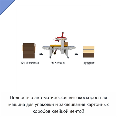 Полностью автоматическая высокоскоростная машина для упаковки и заклеивания картонных коробов клейкой лентой