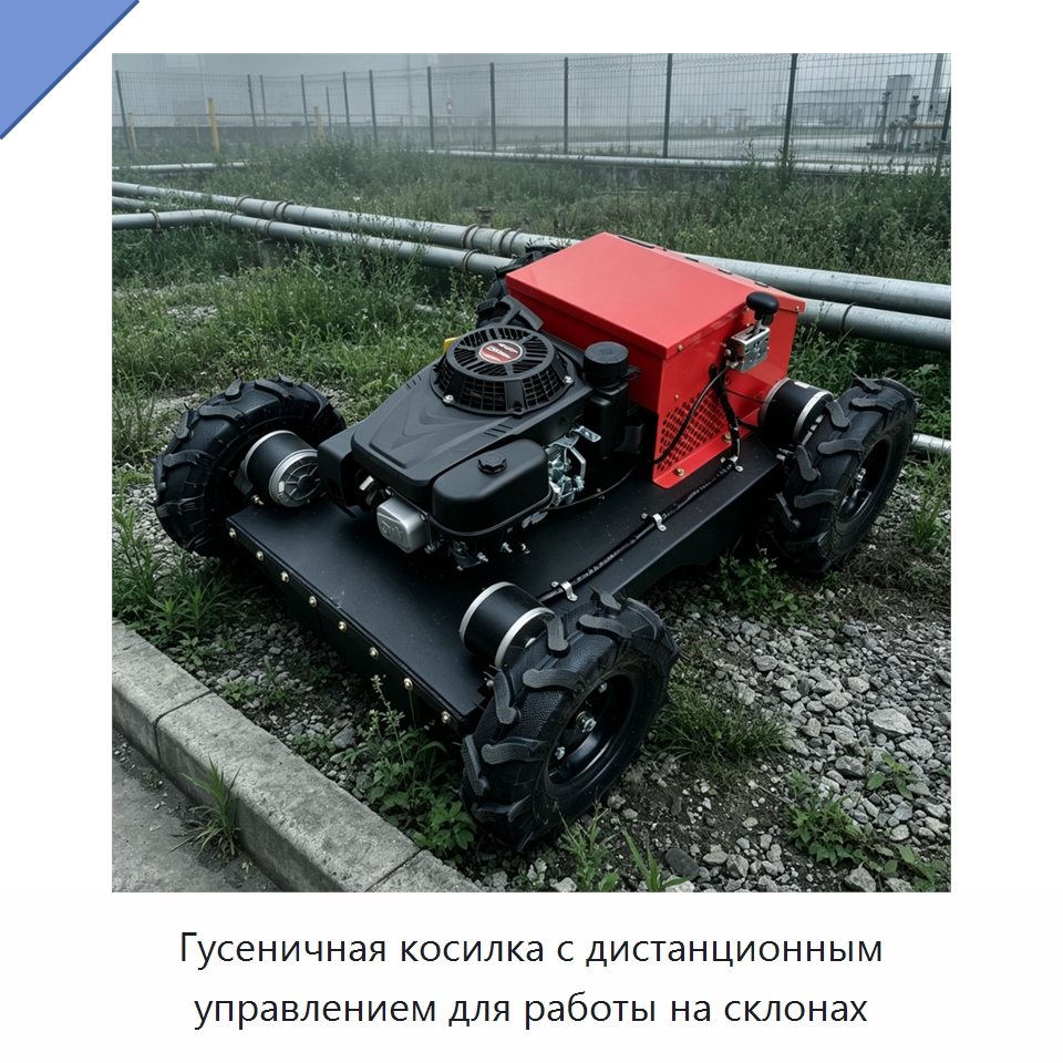 Гусеничная косилка с дистанционным управлением для работы на склонах — Газонокосилки