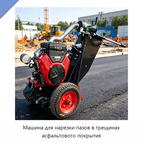 Машина для нарезки пазов в трещинах асфальтового покрытия